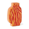 Vaas zebra - rood/oranje - 20.8x13x5.2 cm